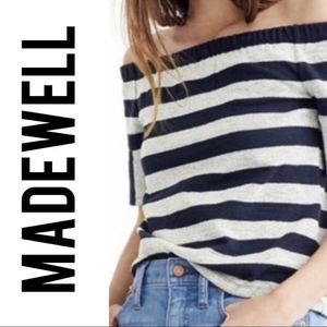 Madewell Striped Off Shoulder Top